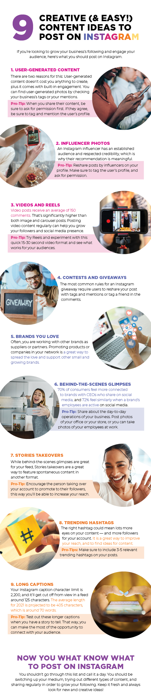 9 Creative (& Easy!) Content Ideas to Post on Instagram